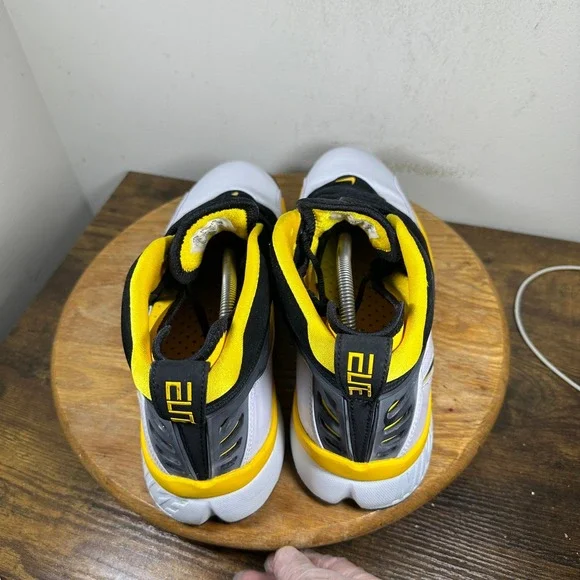 Nike Air Huarache 64 Elite Black White Yellow Shoes 313386-102 Mens 12